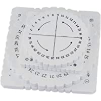 Artibetter 4 unidades redondas cuadradas Kumihimo-discos Perlenschnur discos pulsera Halskette trenzados Webbrett para…